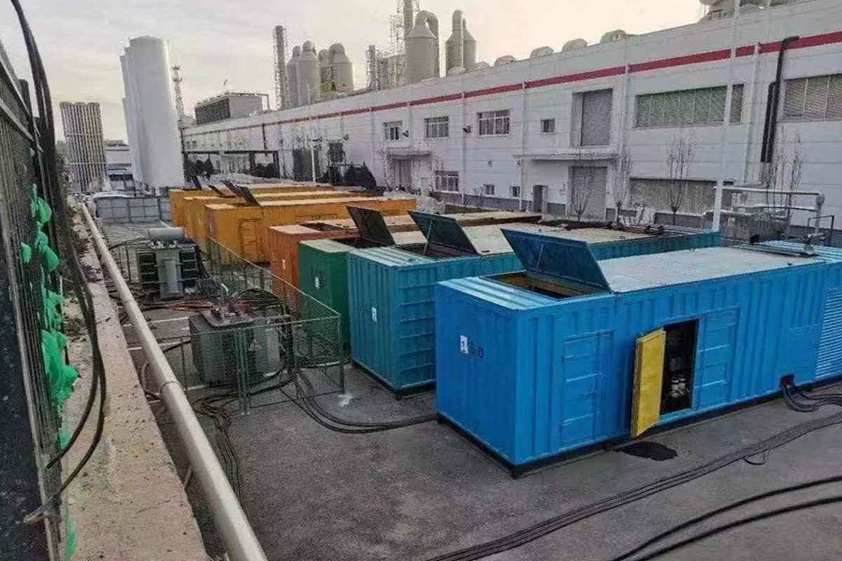 龙江镇发电机租赁施工现场